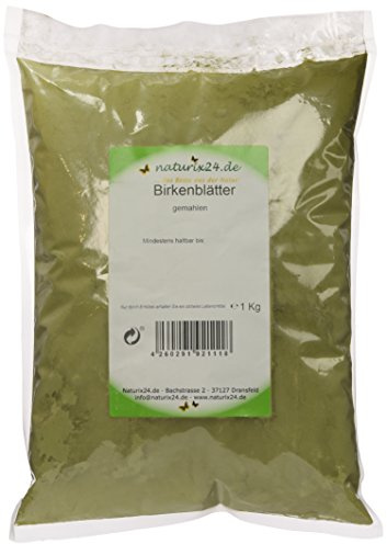 Naturix24 – Birkenblätter gemahlen – 1 Kg Aromaschutzbeutel
