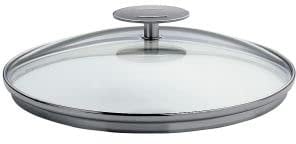 Cristel - Couvercle en Verre Bombe - Platine - 30 CM