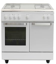 Tecnogas Arkè D833WS, Cucina libera installazione, Larghezza 80 cm, Profondità 50 cm, 4 Fuochi Gas, Forno Elettrico Statico, Vano Bombola, Accensione sotto manopola, Termocoppia