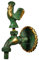 VARIOSAN Nostalgie-Auslaufventil Hahn 11237, 1/2, Messing-patiniert, langer Wandabstand, massive Wandrosette