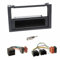 Einbauset : Autoradio 2-DIN Blende Einbaurahmen Radioblende mit Ablagefach schwarz + ISO Verlängerung/Radio Adapter Adapterkabel + Antennenadapter für Saab 9-3 (YS3F Facelift) 2007-2012