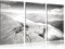 Pixxprint Küste in Norwegen, Leinwandbild 3 Teilig, Gesamtmaß: 120x80cm, Wandbild, Dekoration, fertig gespannt, Kein Poster