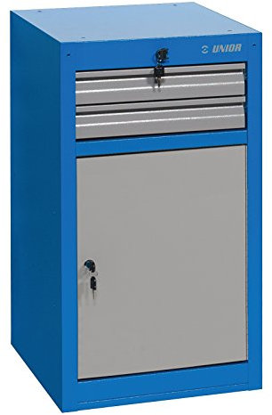 Unior Schrank mit Tür und 2-Schubladen, schmal, 475 x 650 x 870 mm, 1 Stück, 990NDD2