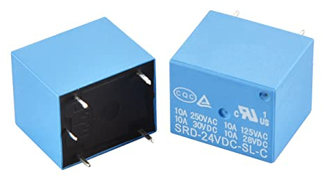 Heschen PC-Relais, SRD-24VDC-SL-C, DC24V Spule, SPDT, 10A 250VAC, 5-polige Terminals, 2 Stück