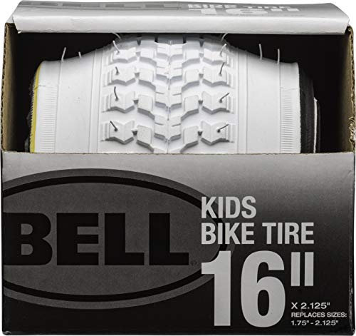 Bell 7091033 Kids Bike Tire, 16 x 1.75-2.125 Kinderfahrrad-Reifen, 40,6 x 4,4–5,7 cm, Weiss/opulenter Garten, One Size