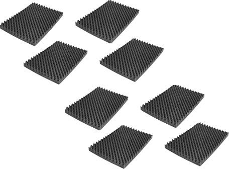 SCHAUMEX Noppenschaumstoff, Akustik Schaumstoff, Akustikschaumstoff, Dämmung (500 mm x 350 mm x 50 mm) (groß, 8 x Noppenschaum)