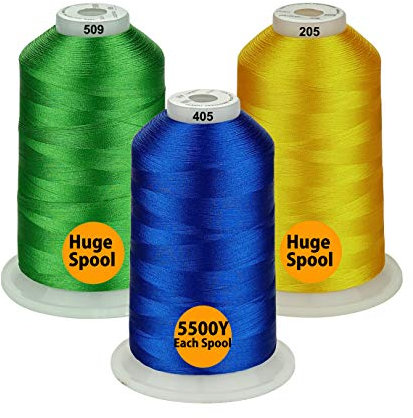 Simthread - 26 Auswahlen - Packungen von Polyester-Stickmaschinengarn, riesige Spule 5500Y für Allzweck-Nähmaschinen – Essential Color 2