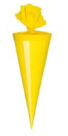 25 Deko Schultüten / Länge: 12cm / Farbe: gelb