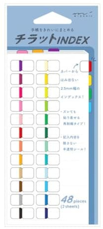 Midori Index Label S Chirat 82469006 Vivid 24 Farben | Index-Aufkleber