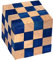 Cobra Cube medium Blue, Schlangenwürfel Anaconda blau medium, Würfelschlange 4x4x4 Knobelholz Puzzle IQ Puzzle Cobra Cube, Snake Cube, Anaconda Brain Teaser IQ Test 3D Puzzle