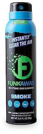FunkAway Smoke Odor Eliminator Spray, 3,4 oz | For Air | Works On All Types Of Smoke Olores (FASM3.4)