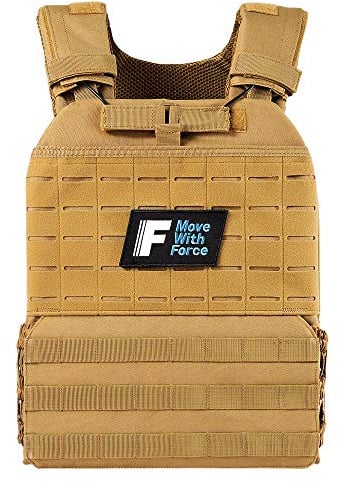 Force Fitness Weighted Vest for Men and Women with Ultra-Durable and Adjustable Straps - Weight Vest for Cardio, Walking, Running, Strength Training, Body Building, & Calisthenics