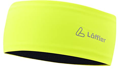 Löffler Mono Headband Stirnband, NEON Yellow, Einheitsgröße