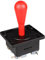 Fosiya American Style 2 Pin Happ Tipo elíptico Arcade Joystick conmutable de 8 Maneras de la operación, precisión de 0.187 4.8mm Terminal de Video Juegos Arcade1up Piezas de la máquina (Rojo)