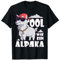 Cooles Alpaka mit Mütze Lama Brille Tier mit Hut T-Shirt