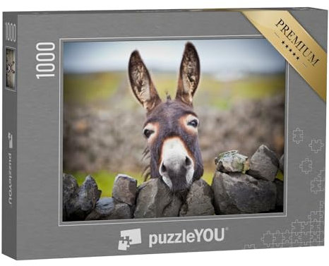 puzzleYOU: Puzzle 1000 Teile „EIN neugieriger Esel“ – aus der Puzzle-Kollektion Esel, Tiere