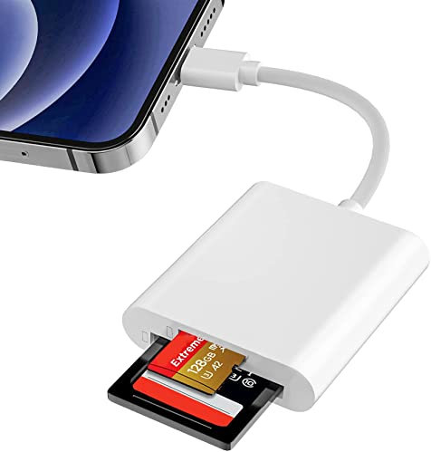 Dairle [Apple MFi Certificado] Lector de Tarjetas SD para iPhone, iPad, Lector de Tarjetas Micro SD, Adaptador de Tarjeta de Memoria para fotografía,Card Reader for Phone