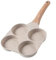 Oriental riverkit Sartén para huevos de 4 agujeros adecuada para huevos fritos, filetes, carne y tocino, adecuada para todas las cocinas y utensilios de cocina de inducción, sartén de aluminio