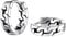 Suplight 925 Sterling Silver Chain Hoop Earrings, 10mm Curb Cuban Link Chain Huggie Earrings for Men Women