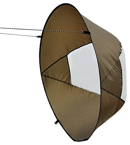 jojomis Voile coupe-vent pliable – 116,8 cm portable et durable pour kayak, bateau et voilier – Installation instantanée