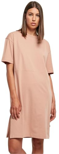 Urban Classics Damen Kleid Ladies Organic Oversized Slit Tee Dress Amber 3XL