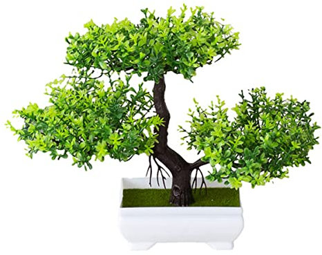 Árbol de bonsái artificial,planta de bonsái falsa,cedro de bonsái artificial,planta en maceta de imitación,adornos de maceta de árbol falso,maceta de bonsái de simulación creativa,decoración para el
