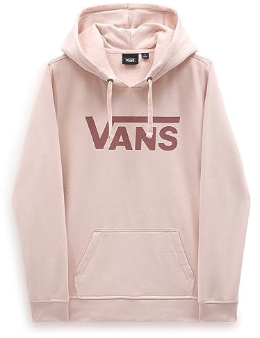 Vans WM Drop V Logo Hoodie Felpa con Cappuccio, Sepia Rose, XXS Donna