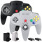 driver en línea inalámbrico N64 de 2,4 GHz, receptor USB y receptor N64, compatible con Windows PC, iOS Mac Raspberry Pi, N64 / Switch Online/NSO - (Rechargable) (Plug and Play) (paquete de 2)