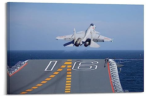 YIBIN Luftfahrt-Poster für J-15 Kampfjet-Poster, dekoratives Gemälde, Leinwand-Wandposter und Kunstdruck, modernes Familienschlafzimmer-Dekor-Poster, 60 x 90 cm