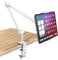 AboveTEK Premium Tablet Stand Holder, Aluminum Adjustable iPad Arm Clamp Mount for Desk & Bed with 360° Rotation, Overhead Compatible with 4.7-13.5 iPad Pro/Air/Mini, iPhone, Galaxy Tab - White
