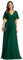 Ever-Pretty Robe de Témoin de Mariage Longue Appliqué Col V Manches Courtes Chic Vert Foncé 56