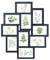 SONGMICS Collage Picture Frames, 10 Frames for 4x6 Photos, Collage Photo Frames for Wall, Multi Frames, Wall Decor, Navy Blue RPF020Q01