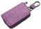 Whakano Glänzende Schlüsseltasche mit Strasssteinen für Damen und Herren,Bling Auto-Schlüssel Herren Damen Schlüsseletui,Mini Münztasche,Schlüsselmäppchen mit Haken Tragbares,Rosa