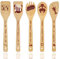 Friends Merchandise Gifts Wooden Spoons for Cooking, Natural Bamboo Kitchen Utensils Set 5 Pack for Holiday Party Decorations Kitchens Accessories Christmas Birthday Gift TV Show Fans Lover