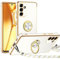 Miss Arts für Samsung Galaxy A55 5G Hülle mit Band, Ring Ständer Handyhülle Handykette Frauen Mädchen Dünn Stoßfeste Schutzhülle Case, Weiß