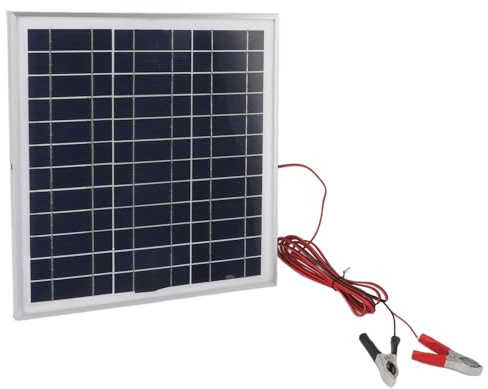 Tragbares 50W Solarpanel, Wasserdichter Aluminiumrahmen Monokristallines Silizium Solar batterie Ladegerät mit Krokodilklemmen 9,84-Fuß-Kabel für Wohnmobil Camping Wandern