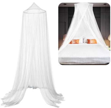 Moskitonetz für Bett mit Haken, Moskitonetz für Doppelbett Einzelbett, Großes Moskitonetz Fliegennetz Moskitonetze für Reise und zu Hause Indoor Outdoor