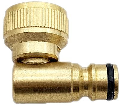 Messing abgewinkelter Wasserhahnanschluss 3/4 Zoll 90° Winkel weiblich drehbarer Schlauchverbinder Außenhahnverbinder für Schlauch Garten 90 Grad Winkelschlauchverbinder