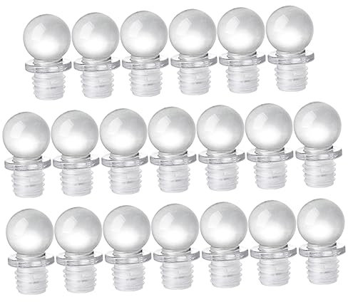 MAGICLULU 20St Glaskugel-Flaschenverschluss glasvase geriffelt aroma difusser Deckel für Make-up-Behälter Glaskugelkappen aromatisch schmücken dekorative Kugel Kosmetik Spender Plastik