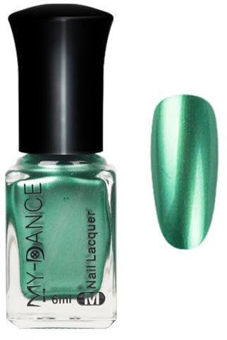 Metallischer Nagellack - 6ML Spiegelnagellack Effekt Nagellack - Metal Chrome Nagellack, Quick Dry High Gloss Nail Polish - Kein UV Nötig (010 Grün)