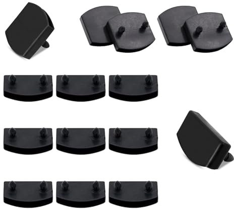 sonlpe 15pcs Embouts Lattes pour Sommier 55mm X 10mm Embout Latte Sommier Capuchon de Caisse Remplaçable Noir 100% PP pour 55mm Latte Sommier et Latte de Lit