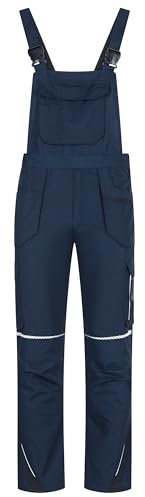BWOLF DRIFT Salopette da Lavoro Uomo con Pettorina con Tasche Multifunzionali, Tessuto Ripstop con Molte Tasche, Blu/Nero, XXXXL