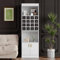 AUJDKDH Stehschrank in Weiß für Weinliebhaber, 16 Weinfächer - 180 cm hoch - Esszimmer Highboard, Wohnzimmerregal, Eckschrank, Sideboard (White)