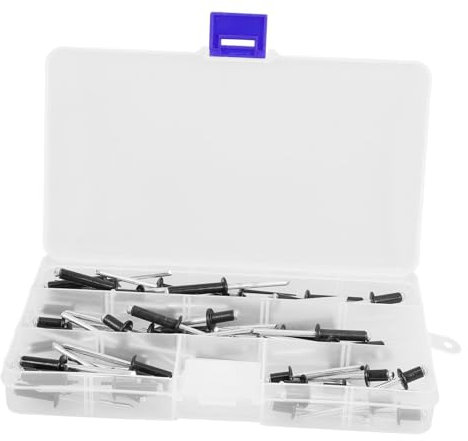 KICHOUSE 60stücke Blindnieten Mit Flansch Schwarze Aluminium-rundkopf-rivets Dekorative Befestigungselemente Für Vielseitige Anwendungen Installieren Und Rostbeständig