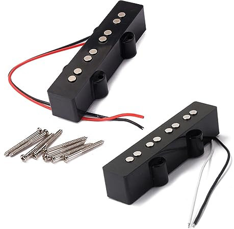 JOINPAYA Micro Pour Guitare Basse Jazz Noir Avec Vis Et Ressorts Micro Remplacement Facile Pour Accessoires Basse Guitare