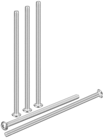 DTGN M5-0.8x120mm Linsenkopfschrauben mit Innensechskant 5er Pack weiß | Geeignet für Rennrad, Mountainbike, Auto, Motorrad 304 Edelstahl lackiert Sechskant-Antriebsbefestigungen