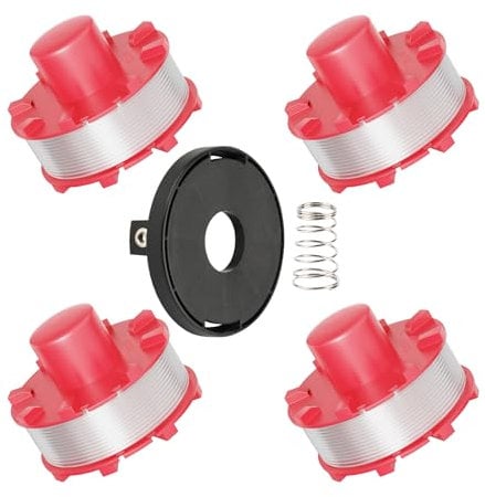 Forever Speed 2 mm, 8,0 m de desbrozadora compatible con la recortadora Einhell - Recortadora, modelo WA0010/WA6531 (4 bobinas de repuesto, 1 tapa, 1 muelles)