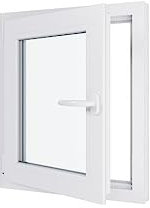 Ventana de PVC – 600 x 700 mm -Triple Acristalamiento – Blanco – Mango a la derecha