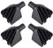 4x Abdeckung Hutablage Halter Ablage Lager Kofferraum Hinten Rechts Links Kompatibel mit VW Caddy 2K0863534 2K0863533