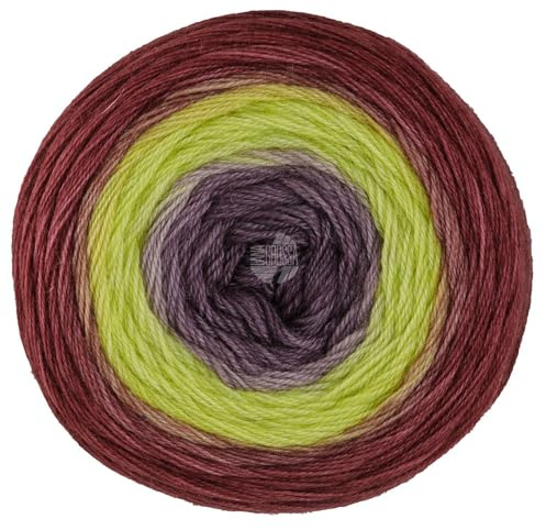 LANA GROSSA Merino Lace Aquarell | Extrafeine Merinowolle in Lace-Garnstärke im Farbverlauf bedruckt | Handstrickgarn aus 100% Schurwolle (Merino) | 100g Wolle zum Stricken & Häkeln | 800m Garn FB19